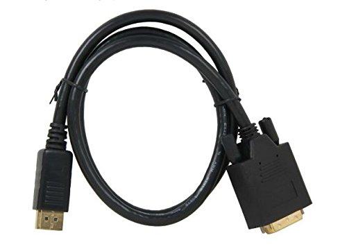 AYA 3Ft (3 Feet) 28AWG DisplayPort Male to DVI-D (24+1) Cable Gold Plated Connectors 1920x1200