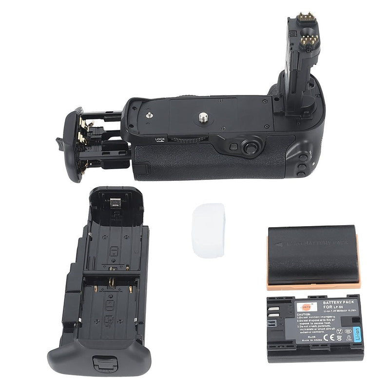 DSTE Replacement for Pro BG-E16 Vertical Battery Grip + 2X LP-E6 Compatible Canon 7D Mark II Digital Camera