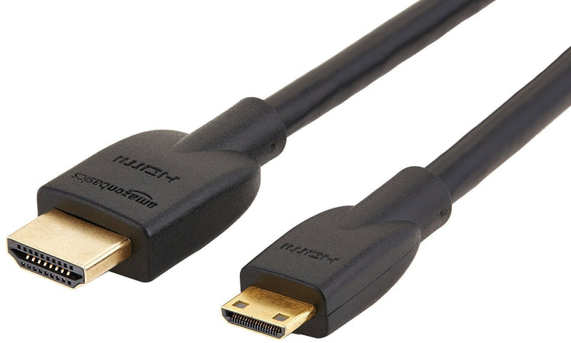 Amazon Basics High-Speed Mini-HDMI to HDMI TV Adapter Cable (Supports Ethernet, 3D, and Audio Return) - 6 Feet 1-Pack