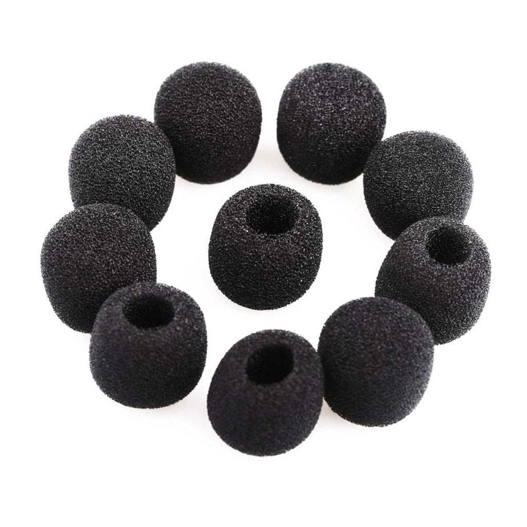 [AUSTRALIA] - Pixnor 15pcs Small Foam Mic Windshiled Windscreen Covers for Lavalier Lapel Microphone (Black) 