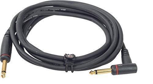 [AUSTRALIA] - Feur Platinum Series Audio Cable for Speaker, Microphone and Musical Instruments 1/4'' Straight Plug to 1/4'' L Plug Gold Plated 3 FT (1 Pair) 