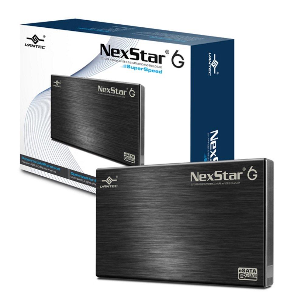 Vantec 2.5" SATA 6Gb/s to USB 3.0/eSATA HDD Enclosure, Black Color (NST-266SU3-BK) NexStar 6G - USB 3.0/eSATA