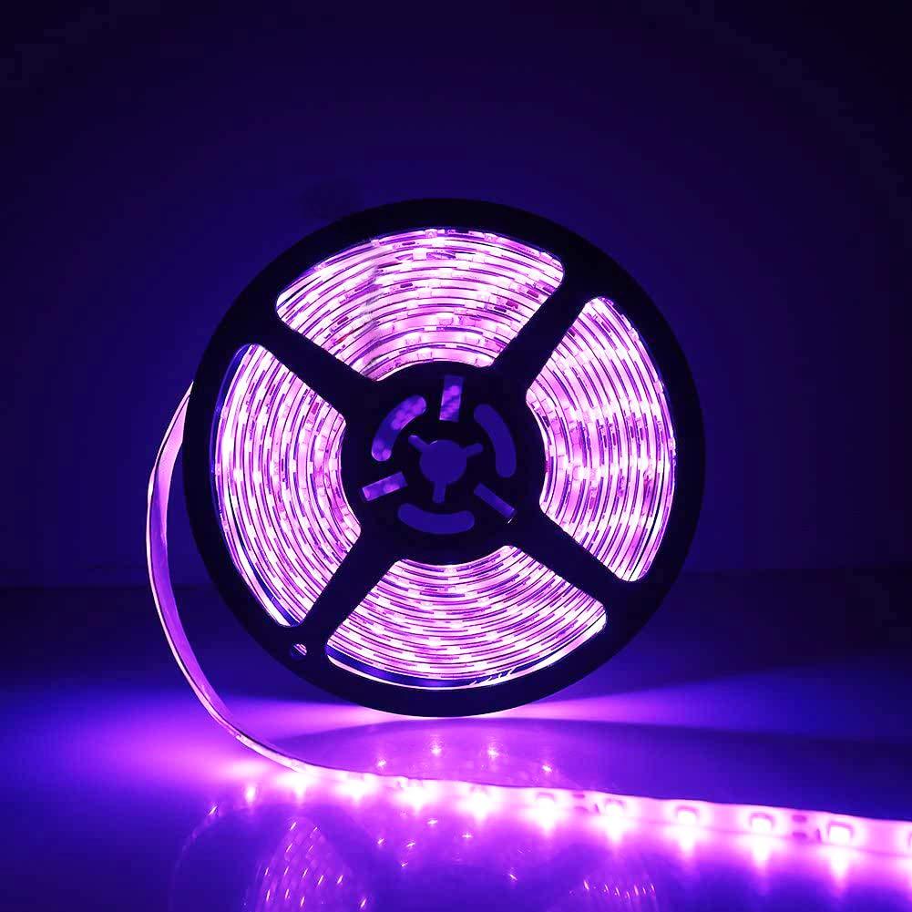 [AUSTRALIA] - FAVOLCANO Waterproof Purple LED Strip 3528 SMD 300LED 5M Flexible Lamp Light DC 12V 60LED/M IP65 + 2.1 x 5.5mm DC Power Female Plug Jack Adapter Connector Plug Purple + Dc 