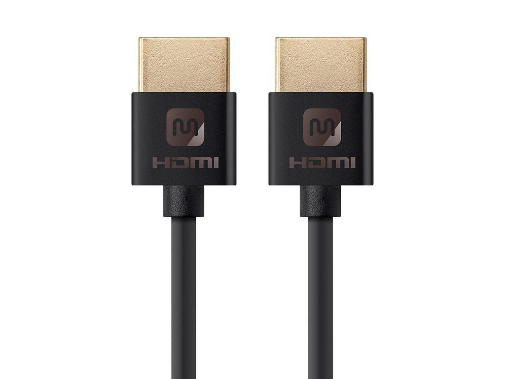 Monoprice 113584 HDMI High Speed Cable - 5 Feet - Black, 4K@60Hz, HDR, 18Gbps, 36AWG, YUV 4:4:4 - Ultra Slim Series 5ft