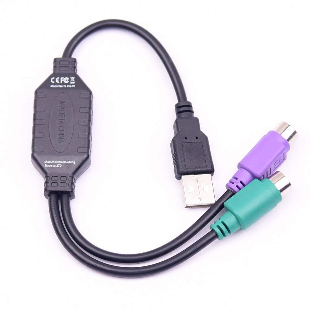 Top-Longer USB Male to PS/2 Female Converter Cable Cord Converter Active Adapter PS2 Keyboard Mouse Cable