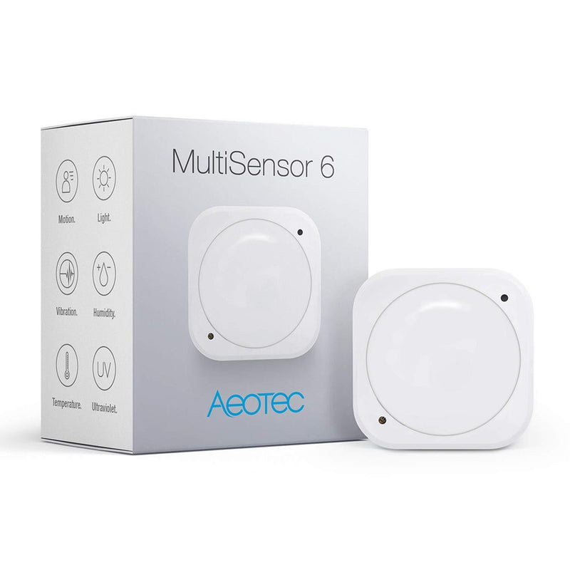Aeotec Multisensor 6, Z-Wave Plus 6-in1 motion, temperature, humidity, light, UV, vibration sensor