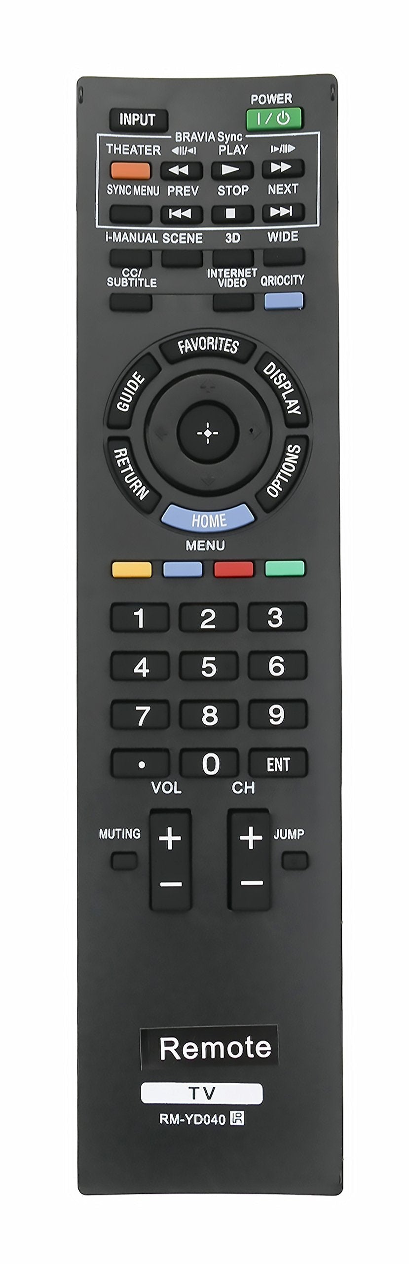 New RM-YD040 Replaced Remote fit for Sony TV KDL-46HX800 KDL-40HX800 KDL-55HX800 KDL32EX500 KDL55HX729 KDL40EX723 KDL55EX720 KDL40EX500 KDL-55EX720 3D HDTV LED TV