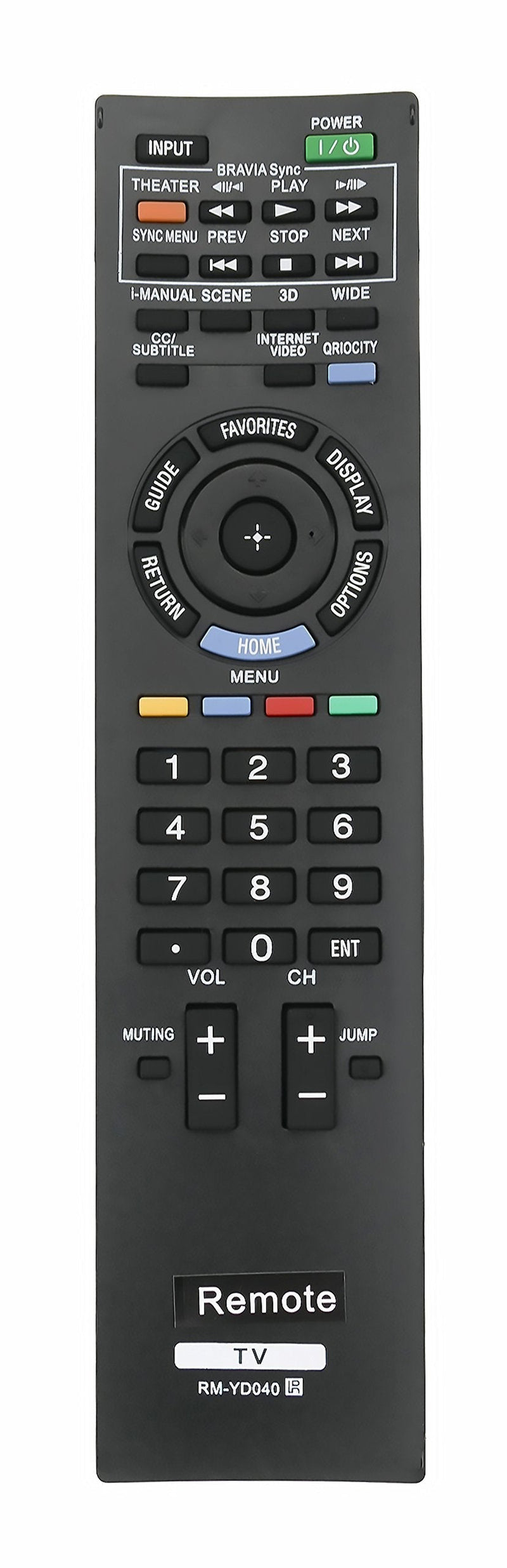 New RM-YD040 Replaced Remote fit for Sony TV KDL-46HX800 KDL-40HX800 KDL-55HX800 KDL32EX500 KDL55HX729 KDL40EX723 KDL55EX720 KDL40EX500 KDL-55EX720 3D HDTV LED TV