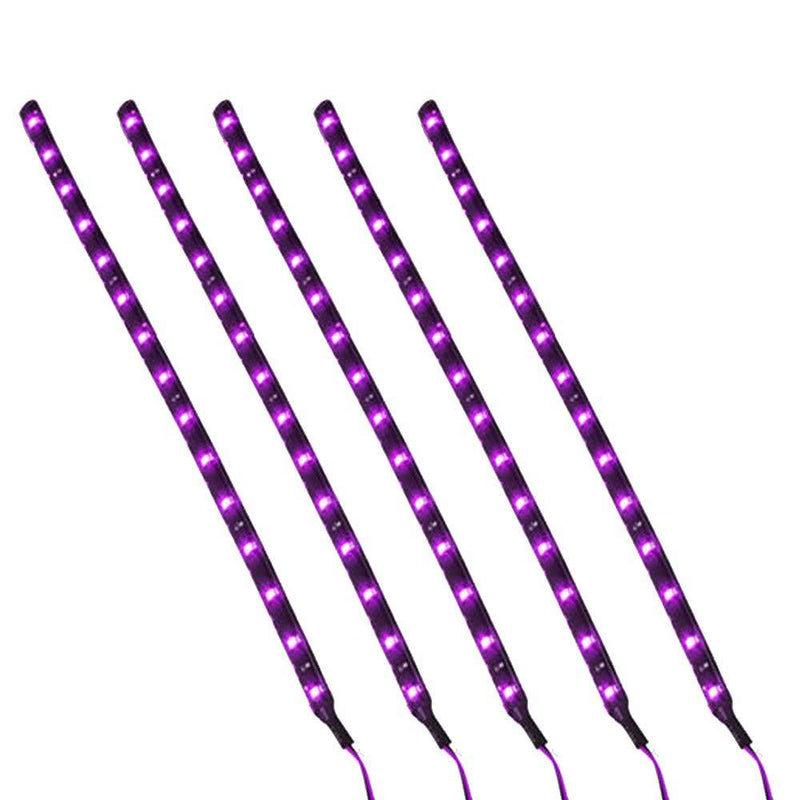 [AUSTRALIA] - ESUPPORT 5Pcs 30cm 15 LEDs SMD Waterproof Flexible Purple Light Strip Bar car Light Flexible Strip 