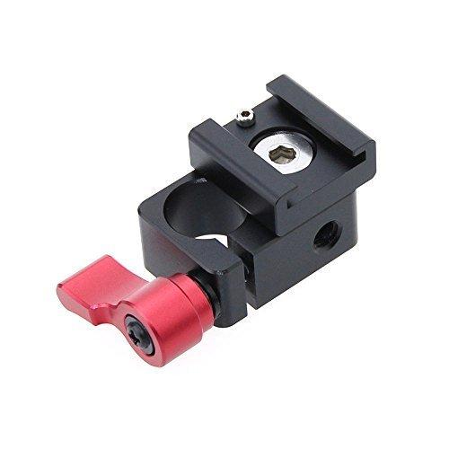 CAMVATE 15mm Single Rod Clamp Articulating Cold Shoe Adapter for DSLR Rig Monitor Video Light