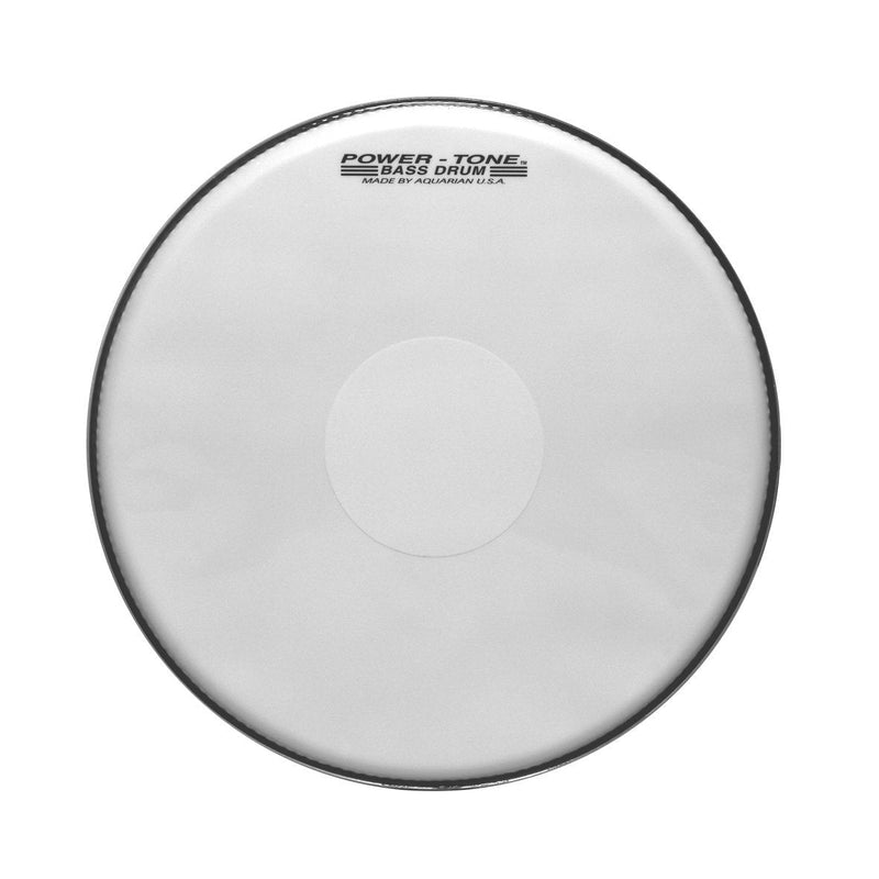 Aquarian MPB16W Power Tone 16" White Marching Bass Drum Head
