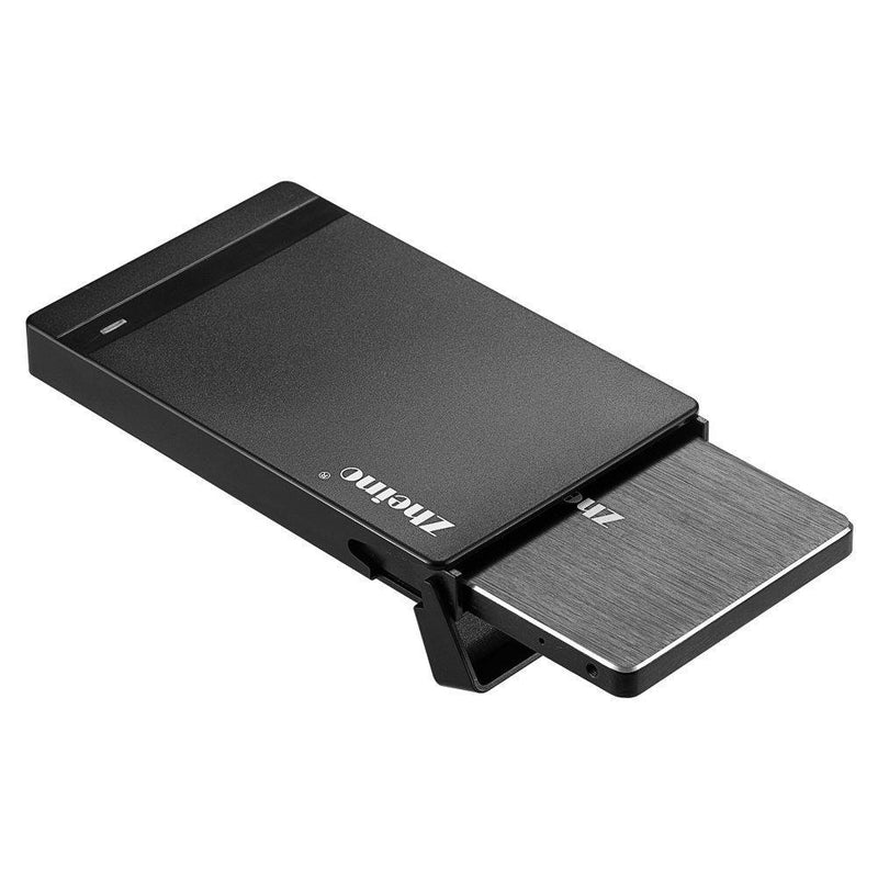 Zheino 2.5 Inch USB 3.0 Hard Drive Disk HDD External Enclosure Case with USB 3.0 Cable for 9.5mm 7mm 2.5" SATA HDD and SSD, Support UASP and Optimized for SSD, Tool-Free 2.5 USB 3.0 SATA Enlosure