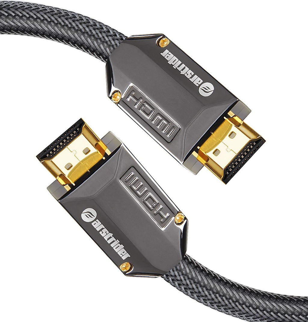 4K HDMI Cable/HDMI Cord 6ft - Ultra HD 4K Ready HDMI 2.0 (4K@60Hz 4:4:4) - High Speed 18Gbps - 28AWG Braided Cord-Ethernet /3D / HDR/ARC/CEC/HDCP 2.2 / CL3 by Farstride 6 Feet Black