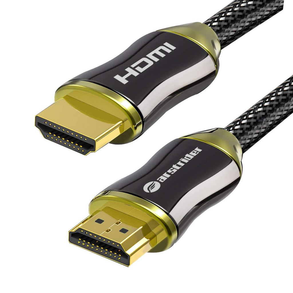 4K HDMI Cable/HDMI Cord 10ft - Ultra HD 4K Ready HDMI 2.0 (4K@60Hz 4:4:4) - High Speed 18Gbps - 28AWG Braided Cord-Ethernet /3D / HDR/ARC/CEC/HDCP 2.2 / CL3 by Farstrider 10 Feet Gun Black