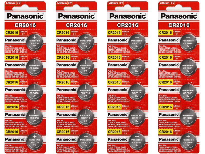 Panasonic CR2016 3 Volt Lithium Coin Battery (4 Packs of 5)
