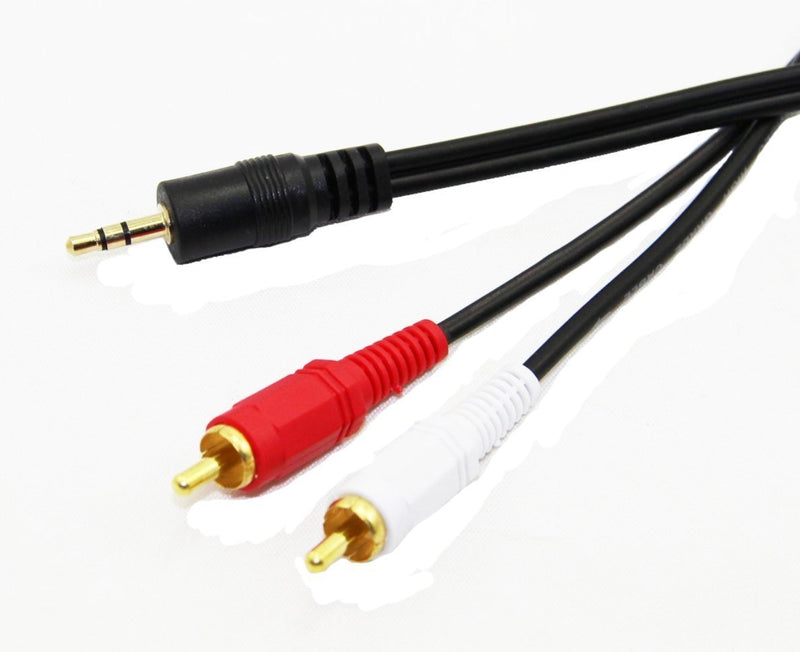 C&E 3.5mm Stereo Male to Dual RCA Male (Right and Left) Audio Cable, 6 Foot Single Pack