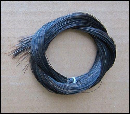 One(1) Hank 31-31.5 Inch Genuine Mongolian Horse Hair for Violin, Viola, Cello, Bass Bow, Classic Black Color One Hank Black