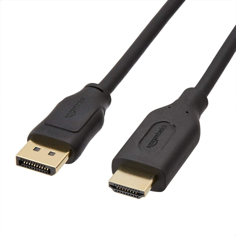 Amazon Basics Uni-Directional DisplayPort to HDMI Display Cable - 6 Feet 1-Pack Single