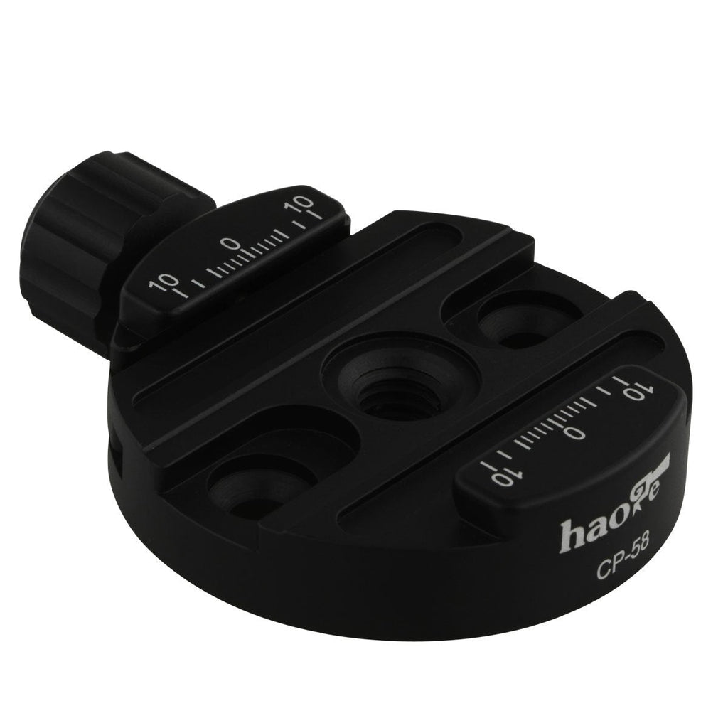 Haoge 58mm Screw Knob Clamp Adapter Mount for Quick Release QR Plate Camera Tripod Ballhead Monopod Ball Head Fit Arca Swiss CP-58