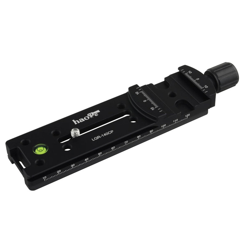 Haoge 140mm Nodal Slide Double Dovetail Focusing Rail Plate with Metal Quick Release Clamp for Camera Panoramic Panorama Close Up Macro Shoot fit Arca Swiss RRS Benro Kirk