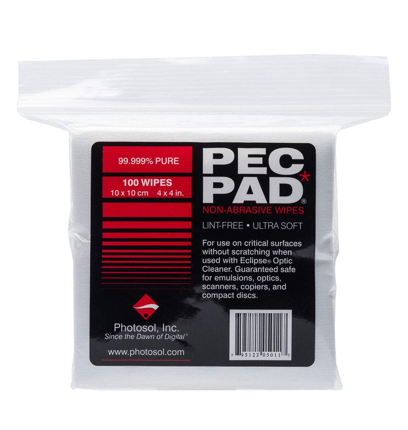 PEC-PAD Lint Free Wipes 4”x4” Non-Abrasive Ultra Soft Cloth for Cleaning Sensitive Surfaces like Camera, Lens, Filters, Film, Scanners, Telescopes, Microscopes, Binoculars. (100 Sheets Per/Pkg) 2-Pack