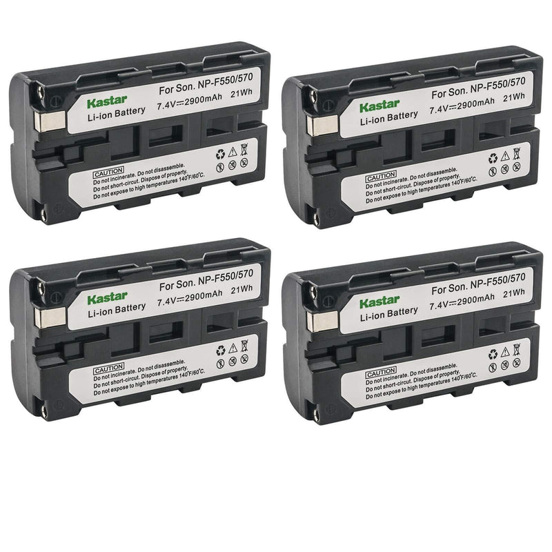 [AUSTRALIA] - Kastar NP-F570 Battery (4-Pack) for Sony L Series InfoLithium Battery NP-F570, NP-F550, NP-F530, NP-F330 and Sony DCRVX2100, HDRFX1, HD1000U, HVRZ1U, HXR-NX5U, NEX-FS100 Cameras 