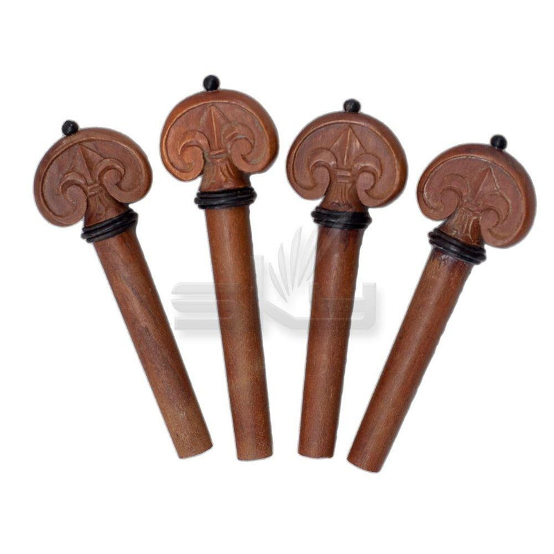 SKY Brand New 4/4 Full Size Jujubewood Violin Hand Carved Pegs Endpin Set Jujubewood Hand Carved Pegs Set