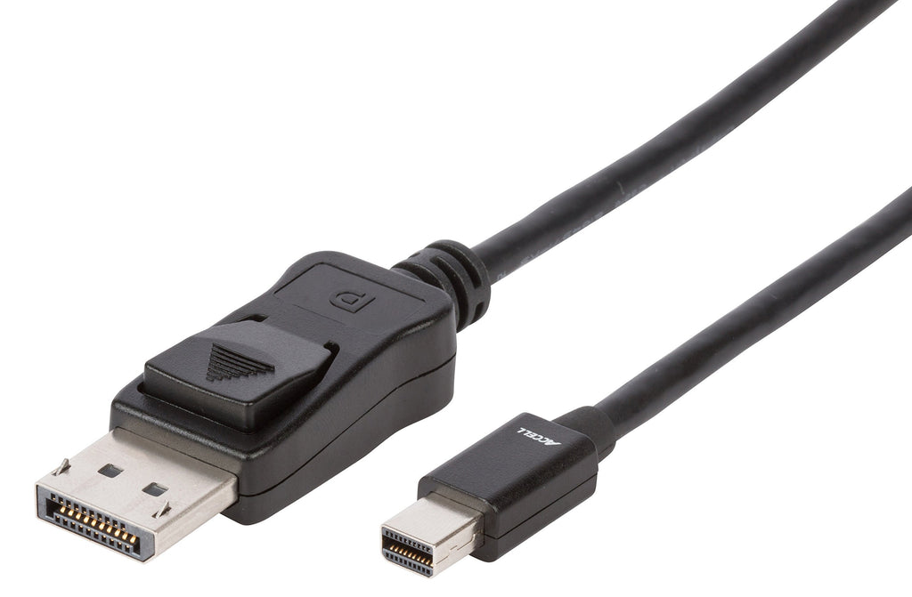 Accell B143B-007B Mdp to DP 1.2 - VESA-Certified Mini DisplayPort to DisplayPort 1.2 Cable - 6 Feet (Black), Hbr2, 4K UHD @60Hz, 1920X1080@240Hz Mini DisplayPort 1.2 -Retail Box 6.6ft