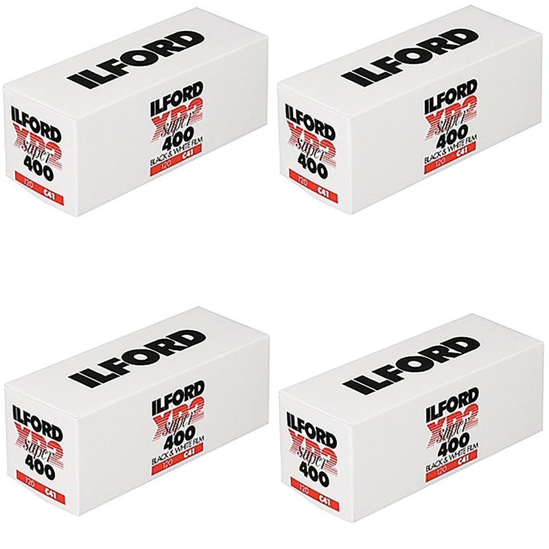 [AUSTRALIA] - 4 X Ilford XP2 Super, Black and White Print Film, 120 (6 cm), ISO 400 (1839649) 