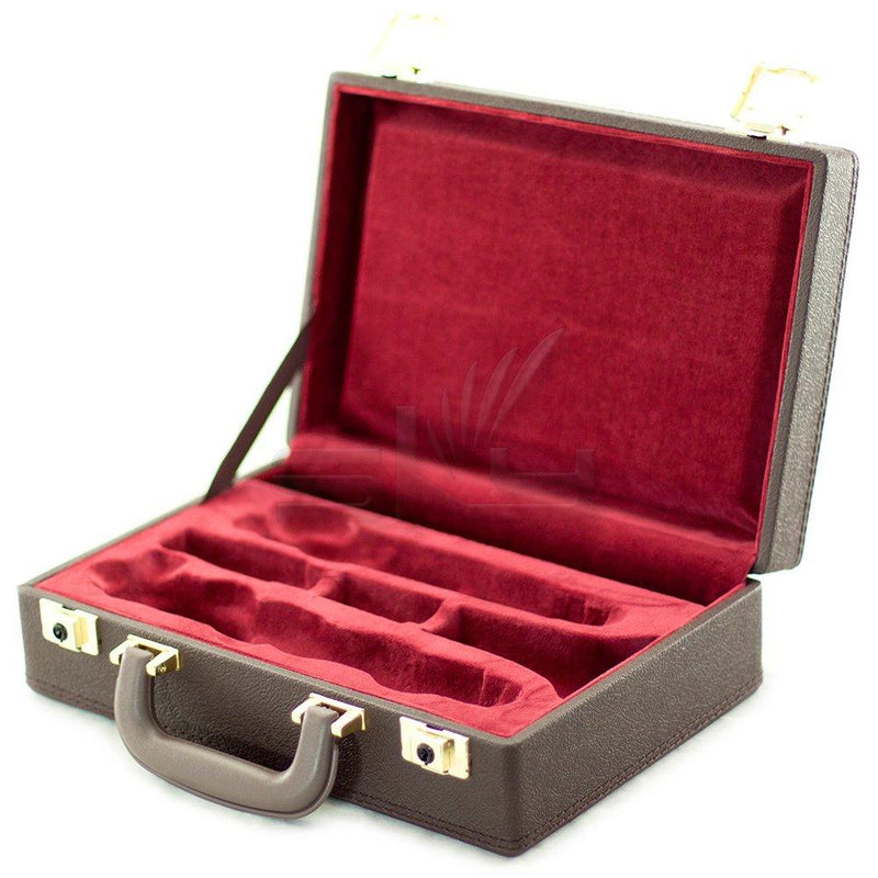 Sky CLHC501 Premium Bb Clarinet Case Brown Imitation Leather Exterior with Red Lining Interior