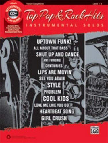 Alfred Top Pop & Rock Hits Instrumental Solos-Tenor Sax-Book & CD