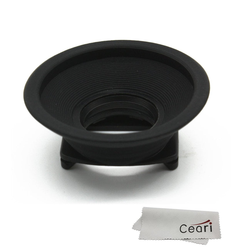 CEARI Universal Rubber Eyecup Eyepiece Viewfinder for Nikon D3000 D3100 D3200 D300 D300s D200 D90 D80 D70 D70s D60 D40 D40X DSLR Camera + CEARI Clean Cloth