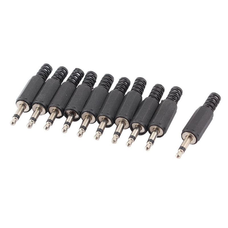 uxcell a13121200ux0044 3.5 mm Mono Male Jack Single Channel Microphone Adapter Connector 10pcs (Pack of 10)