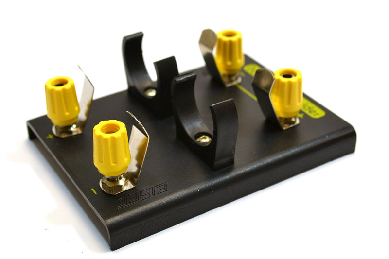 'D' Battery Holder for 2 Batteries with 4mm Banana Plugs - DC Power Supply Alternative - RoHS