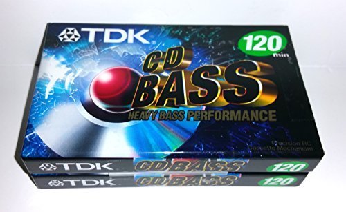 TDK CD Heavy Bass Performance 120 Minutes Audio Cassette Tapes - 2 Pack