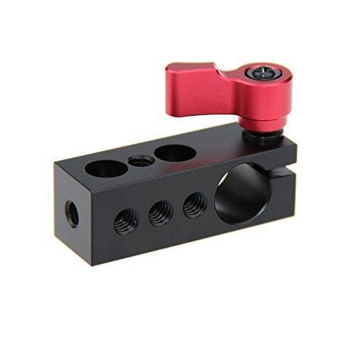 CAMVATE 15mm Rod Clamp Holder with 1/4" Thread for DSLR Rig Rail Support Magic Arm Monitor