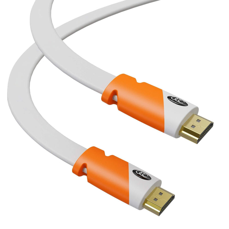 Flat HDMI Cable 35 ft - High Speed Hdmi Cord - Supports, 4K Video, 3D, 2160p - HDMI Latest Standard - CL3 Rated - 35 Feet
