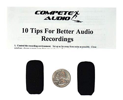 Compete Audio - Replacement Microphone Covers - For Lightspeed Aviation Pilot Headset Foam Windscreen - 2 Pack