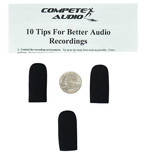 Compete Audio DC36 replacement foam microphone windscreen (microphone cover) (3-pack) for use with David Clark Aviation Headset