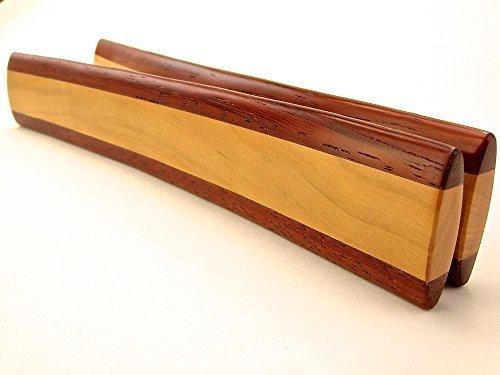 Pea Patch Minstrel-style Laminated Duo-tone Padauk-Boxwood Bones, wide