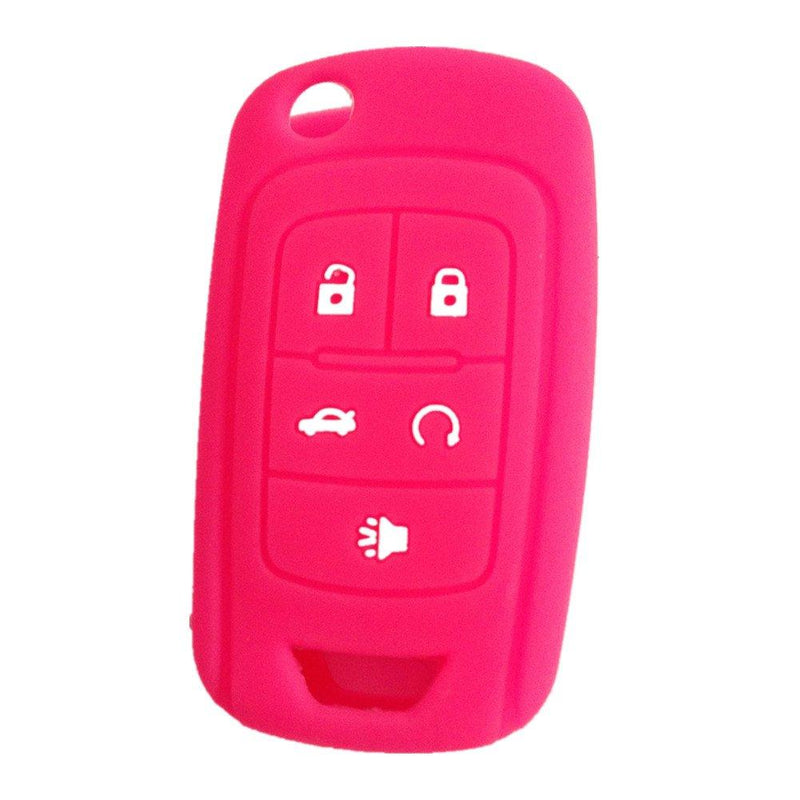 New Peachblow 5 Buttons Silicone Cover Holder Key Jacket for Chevrolet Camaro Cruze Volt Equinox Spark Malibu Sonic Flip Remote Key Case Shell Cover
