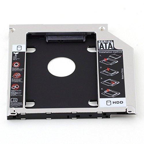 HIGHROCK Hard Drive Caddy Tray 9.5mm Universal SATA 2nd HDD HD SSD Enclosure Hard Drive Caddy Case Tray, for 9.5mm Laptop CD/DVD-ROM Optical Bay Drive Slot (for SSD and HDD)