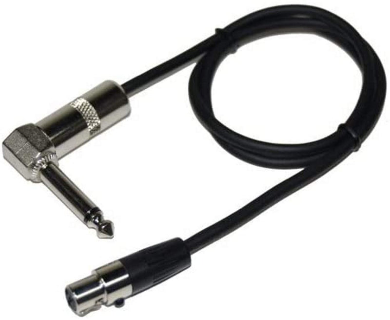 [AUSTRALIA] - HQRP 4-Pin Mini Connector (TA4F) to Right-Angle 1/4-Inch Connector Instrument Cable Compatible with Shure WA304 Replacement 