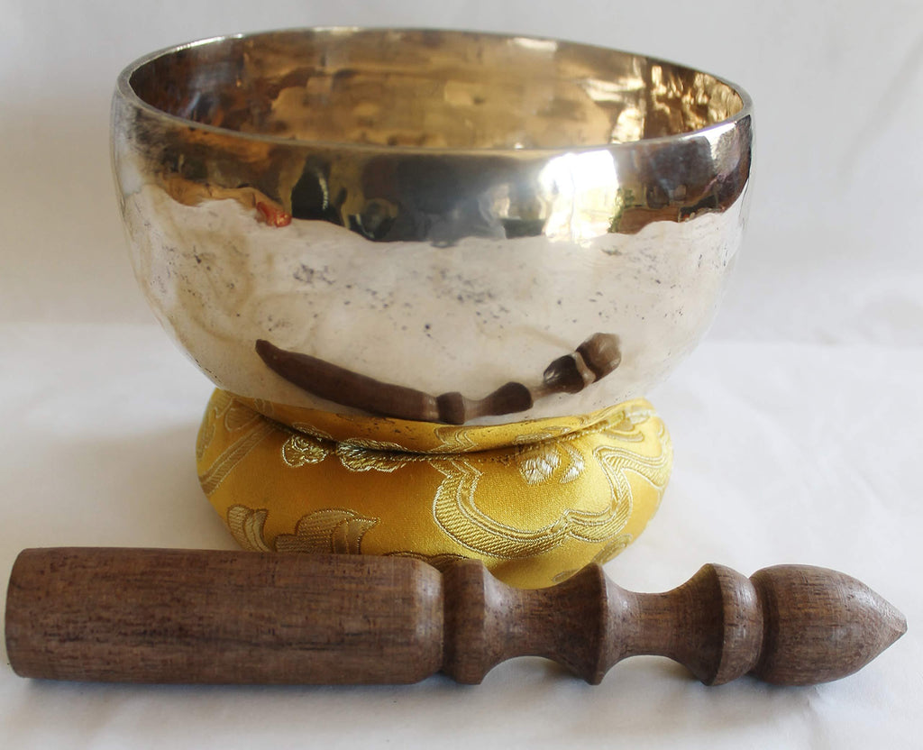 F10B Palm Size Starter Throat 'G' Chakra Healing Tibetan Singing Bowl Made in Nepal