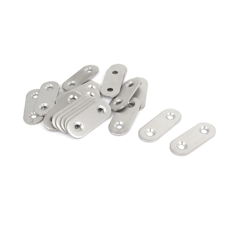 uxcell Stainless Steel Flat Bracket Straight Mending Fixing Plates 40mm 20pcs
