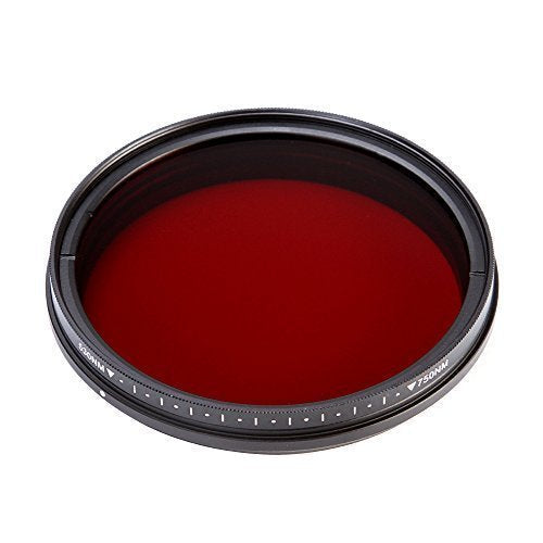 Fotga 77mm Six-in-One Adjustable Infrared IR Pass X-Ray Lens Filter 530nm to 650nm 680nm 720nm 750nm