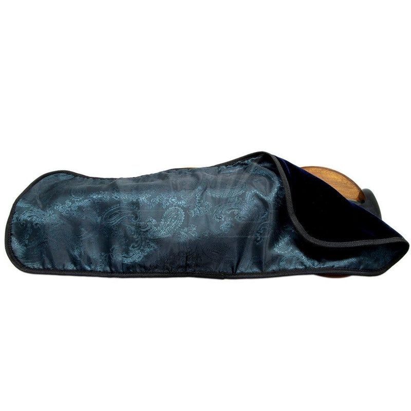 Luxurious Hand Made Satin Fabric Violin Blanket for 4/4 Full Size Violin Elegant Blue(embroidered) Patterned Blue