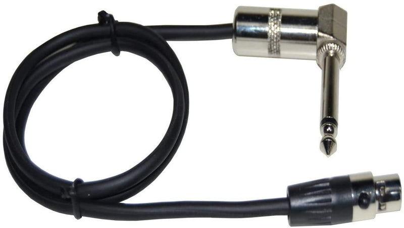 [AUSTRALIA] - HQRP TA4F Mini Connector to 1/4 Right Angle Instrument Cable Works with Line-6 Relay G50 G55 G90 Digital Wireless Guitar System TBP12 Transmitter 98-033-0003 