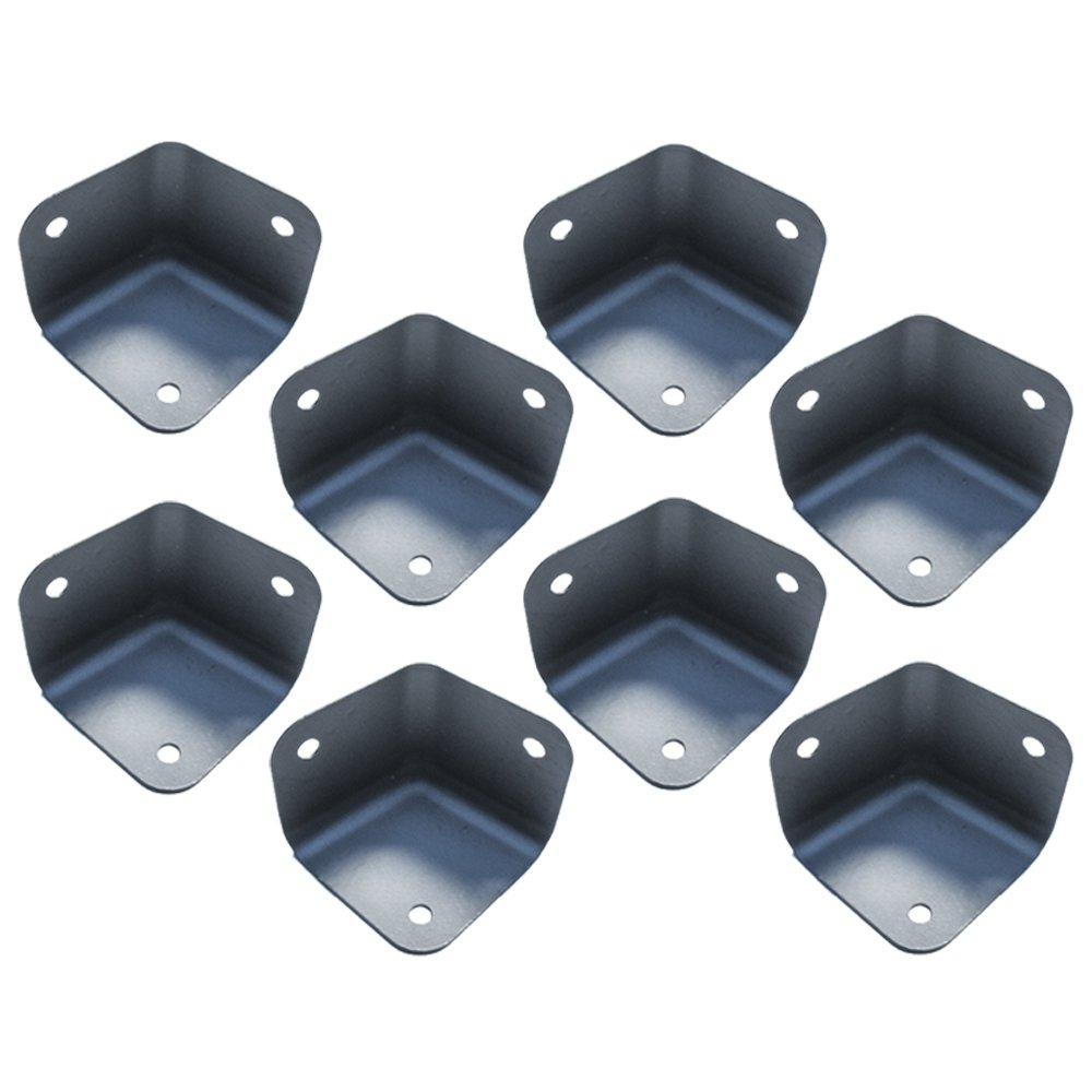 Seismic Audio - SACR407-8Pack - 8 Pack of Black Metal Corners for PA/DJ Speaker Cabinets