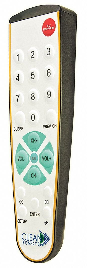 CLEAN REMOTE CR3BCB TV Remote Control, Spillproof